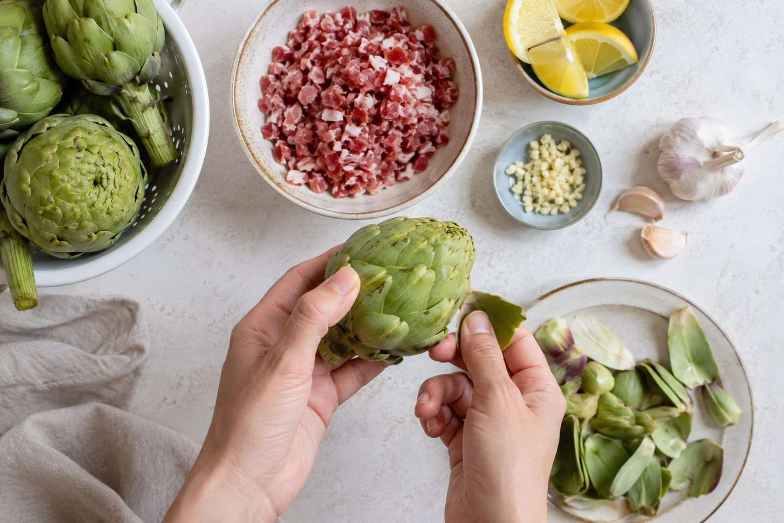 Detalle editorial complementario sobre alcachofas con jamón receta